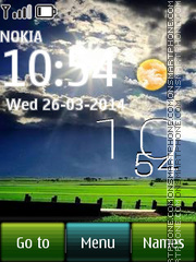 Stunning Field Live Clock tema screenshot