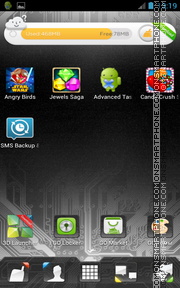 Microcircuit GO Launcher EX Theme es el tema de pantalla