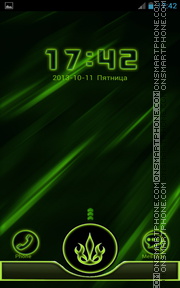 Neon Green Style tema screenshot