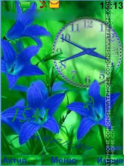 Скриншот темы Flower blue