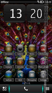 Peacock HD Screen theme screenshot