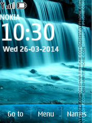 Blue Waterfall theme screenshot