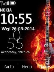 Fire Guitar 01 tema screenshot