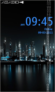 Modern City At Night tema screenshot