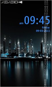 Modern City At Night theme screenshot