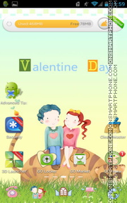 Valentine Day 07 es el tema de pantalla