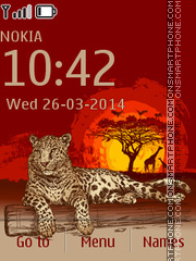 Leopard In Africa es el tema de pantalla