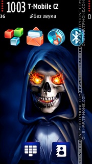 Death Gothic Skeleton tema screenshot