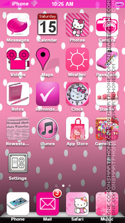 Capture d'écran Hello Kitty 50 thème