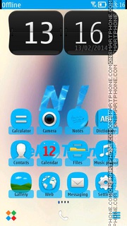 Скриншот темы Blue Nokia 02