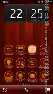 Wood Homescreen tema screenshot