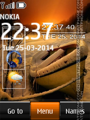 Bright Sunset Live Clock tema screenshot