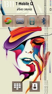 Beauty Rainbow Face tema screenshot