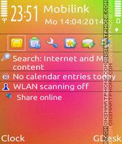 Colorfull blurry tema screenshot