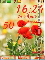 Poppies red tema screenshot