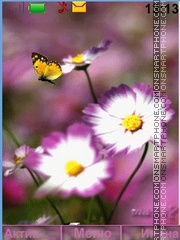 Скриншот темы Flower+Butterfly
