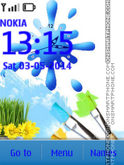 Bright World Clock es el tema de pantalla