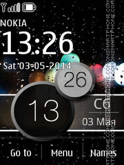 Bokeh Clock tema screenshot