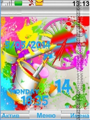 Colors Clock tema screenshot