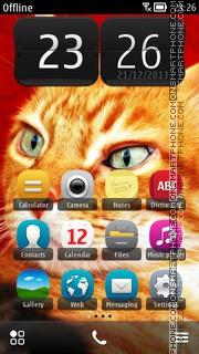 Ginger Cute Cat tema screenshot