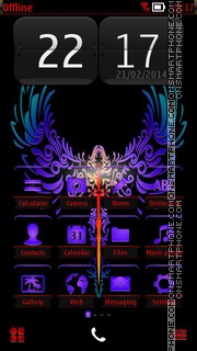 Neon Angel tema screenshot