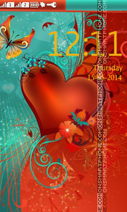 Love Heart tema screenshot