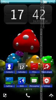 Amanita Mushrooms HD tema screenshot