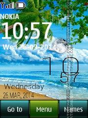 Tropical Live Clock tema screenshot