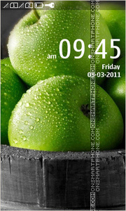 Green Apples 01 es el tema de pantalla
