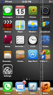 Gold iPhone theme screenshot