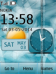 Blue Glass Abstract X2 tema screenshot