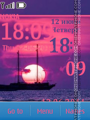 Sunset tema screenshot