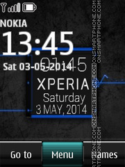 Simple Xperia Digital Clock Theme-Screenshot