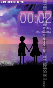 Love at Sunset theme screenshot