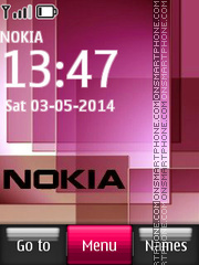 Nokia Pink Abstract tema screenshot