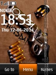 Gun & Ammo Clock tema screenshot