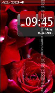 Beautiful Red Rose 01 theme screenshot