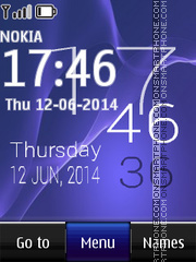 Capture d'écran Sony Xperia Z live clock thème