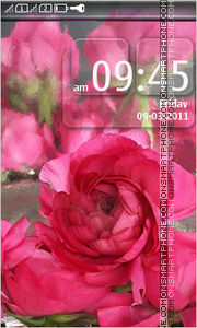 Pink Flower Peony tema screenshot