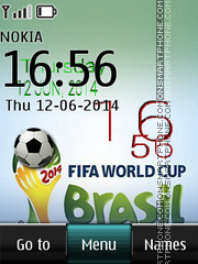 Fifa 2014 Brazil Digital Clock theme screenshot