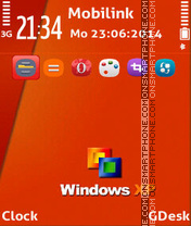 Скриншот темы Window Orange