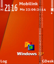 Capture d'écran Window Orange thème