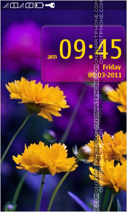 Yellow Tender Flowers tema screenshot