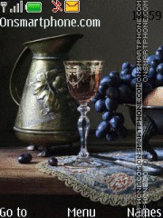 Still life with grapes theme screenshot