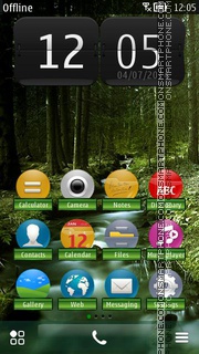 Waterfall in Forest es el tema de pantalla