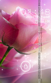 Pink Rose tema screenshot