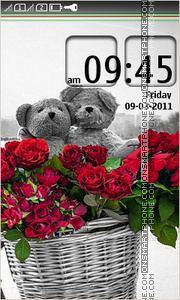 Capture d'écran Teddy Bears and Roses thème