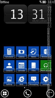 WP8 Blue es el tema de pantalla