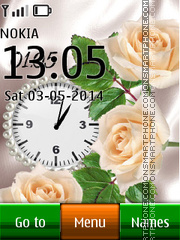 Flower dual clock 07 es el tema de pantalla