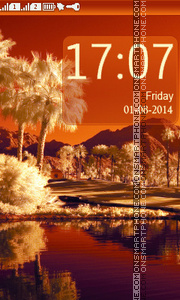 Orange Landscape tema screenshot